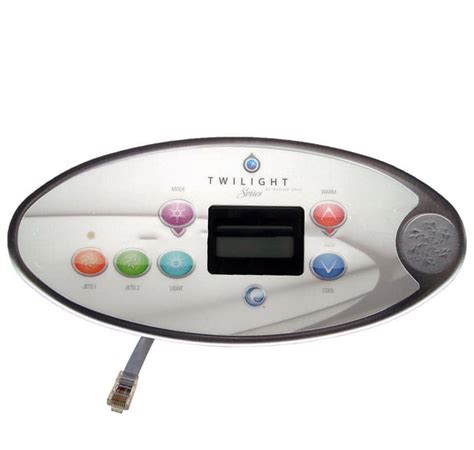 The seven buttons on this controller are designed for use in low-light and nighttime conditions, as well as an LCD readout display. . Master spa twilight series control panel